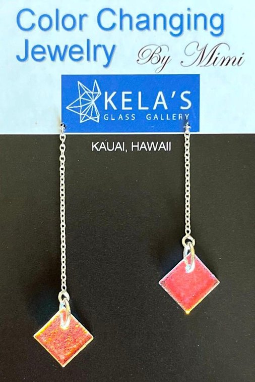 Kela's Color Changing Chain Earrings