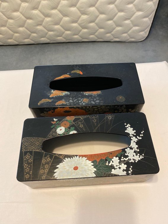 Vintage Asian Inspired Tissue Box Covers