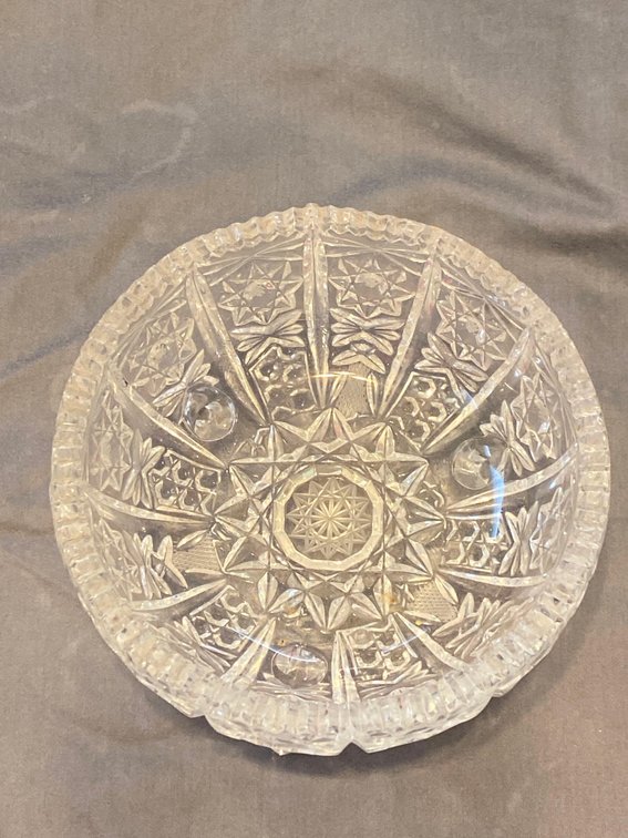 Vintage Chrystal 5" Serving Bowl with 3 Legs