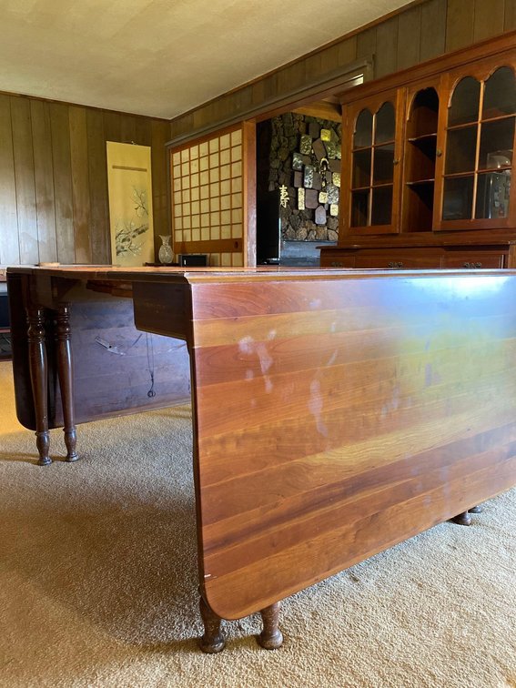Cherry Wood Extendible Dining Table