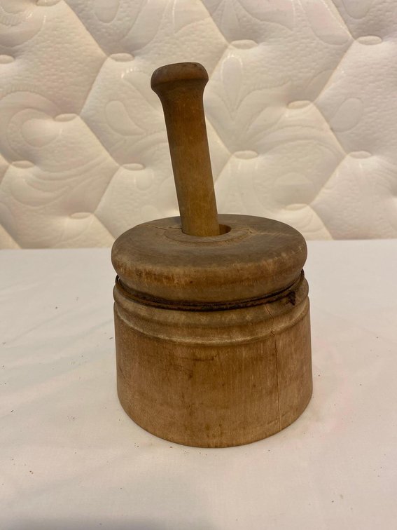 Antique Wooden Carved Butter Press