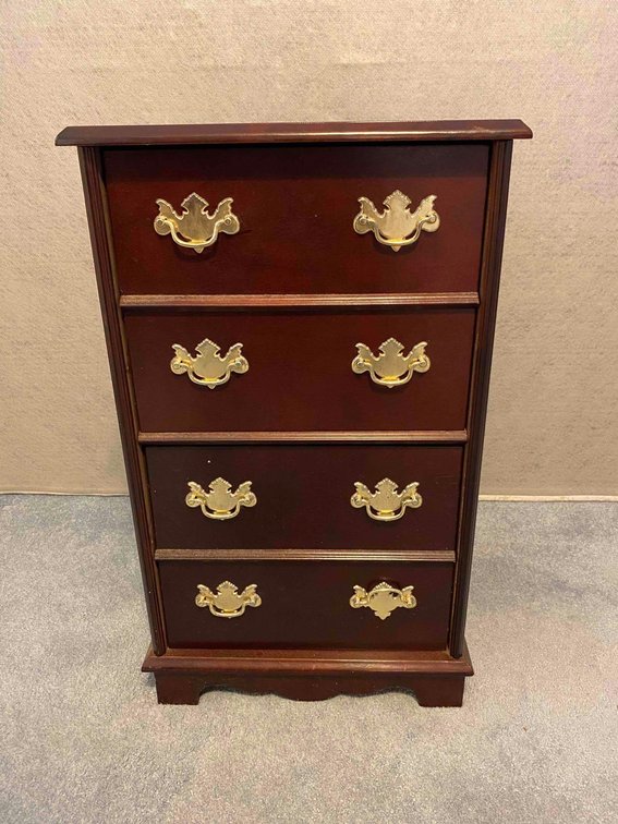 Wood File Cabinet in Early American Design