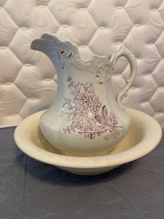 Antique Pitcher and Wash Basin Set by Ford China
