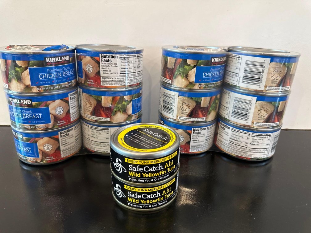 Mixed Lot of Canned Chicken and Tuna