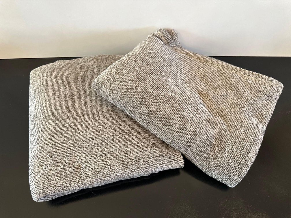 (X's 2) Gray Polyester Throw Blankets