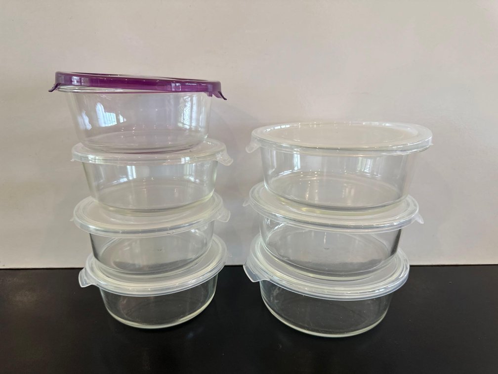 Round Glass Food Storage Containers with Lids