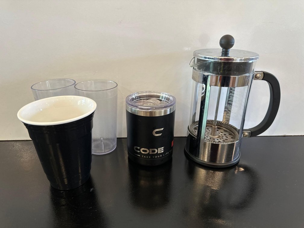 Bodum French Press and Different Style Cups