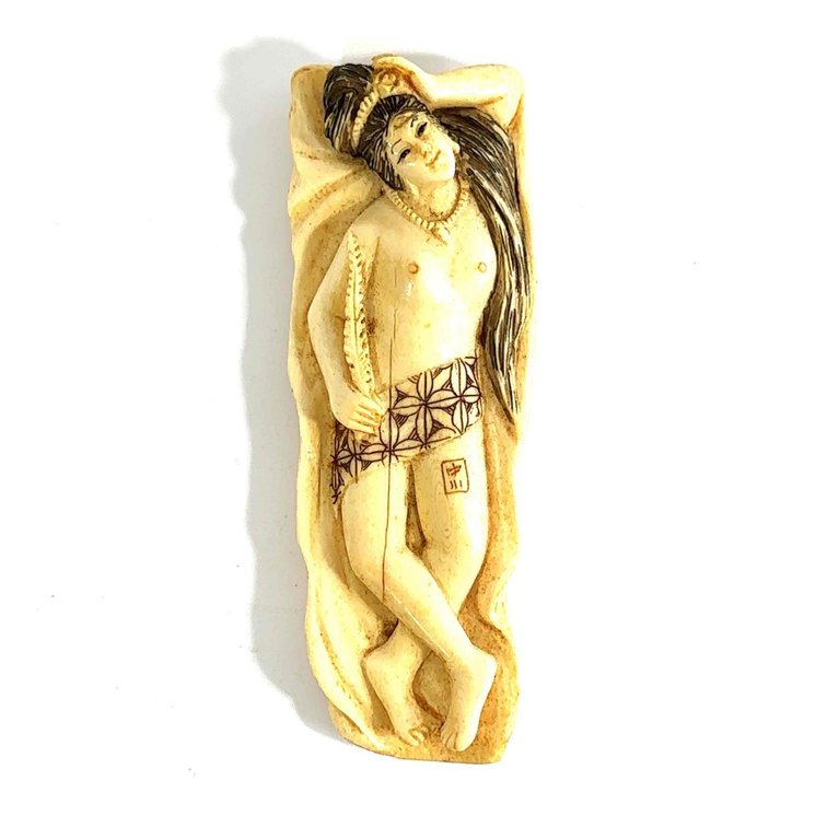 Antique Carved Bone Doll