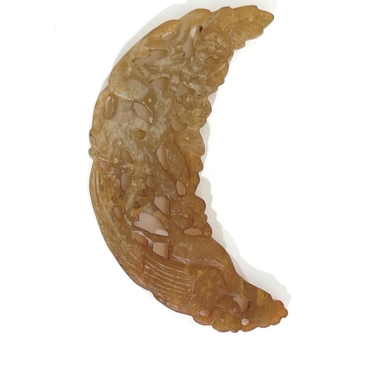 Crescent-Shaped Carved Stone