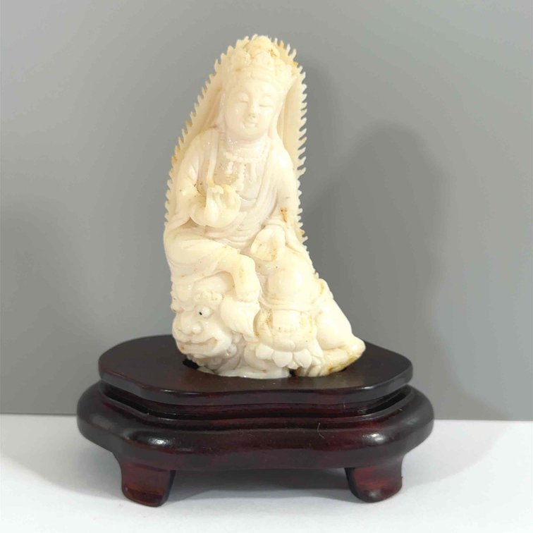 Antique Chinese Hand Carved Guanyin Ornament