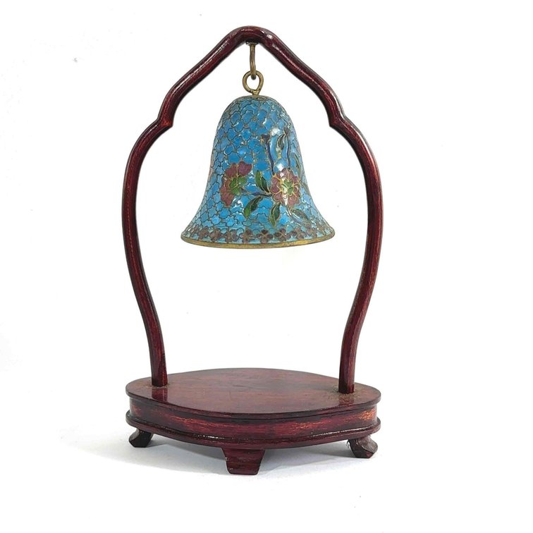 Delicate Vintage Glass Cloisonné Bell