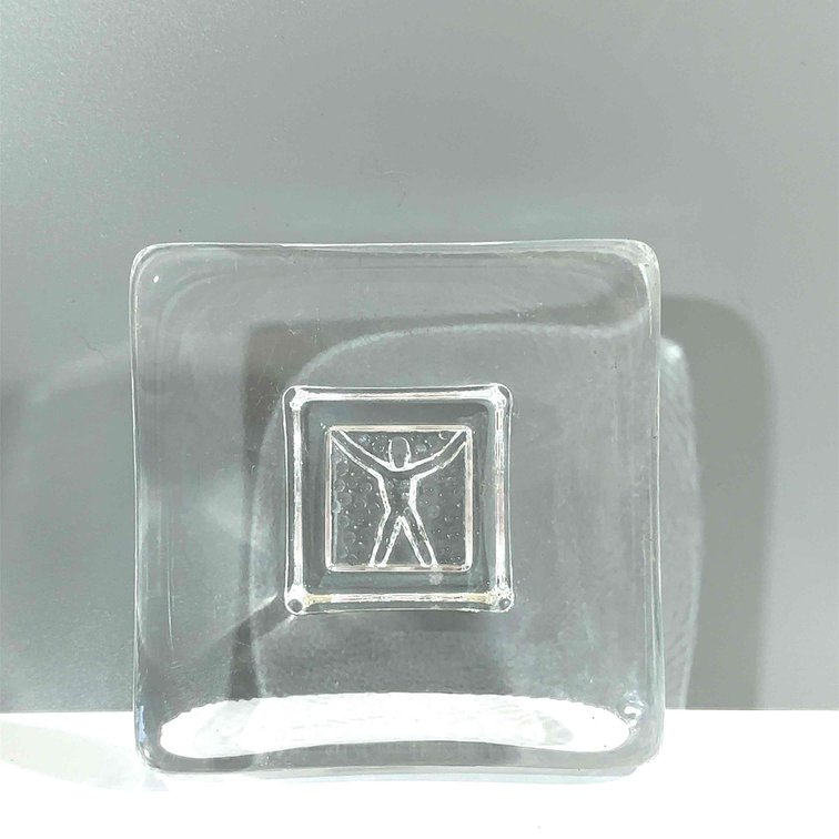 Vintage Glass Kosta Boda Square Dish