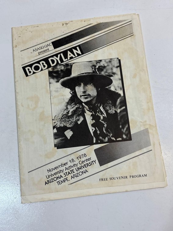 Vintage Bob Dylan Souvenir Program