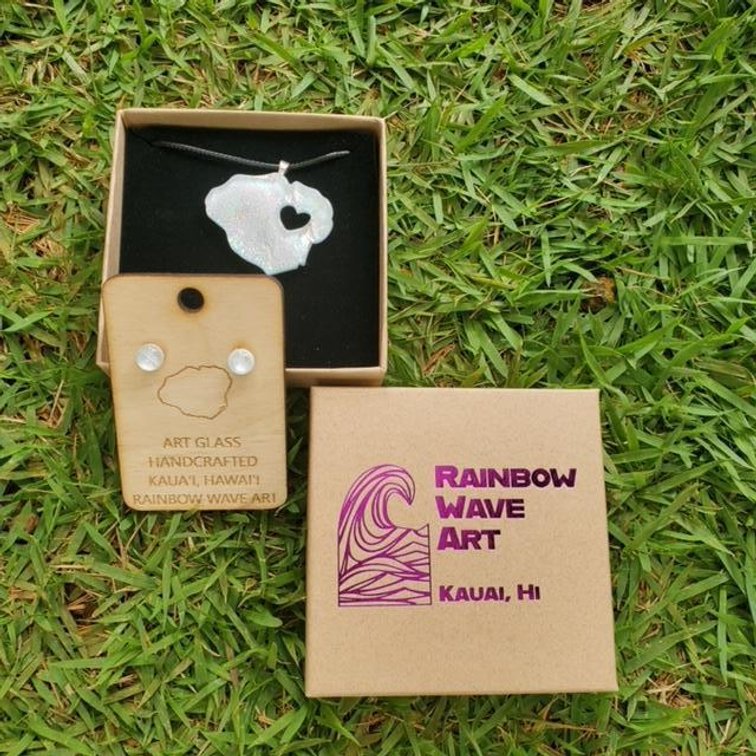 Necklace & Earrings by Rainbow Wave Kauai