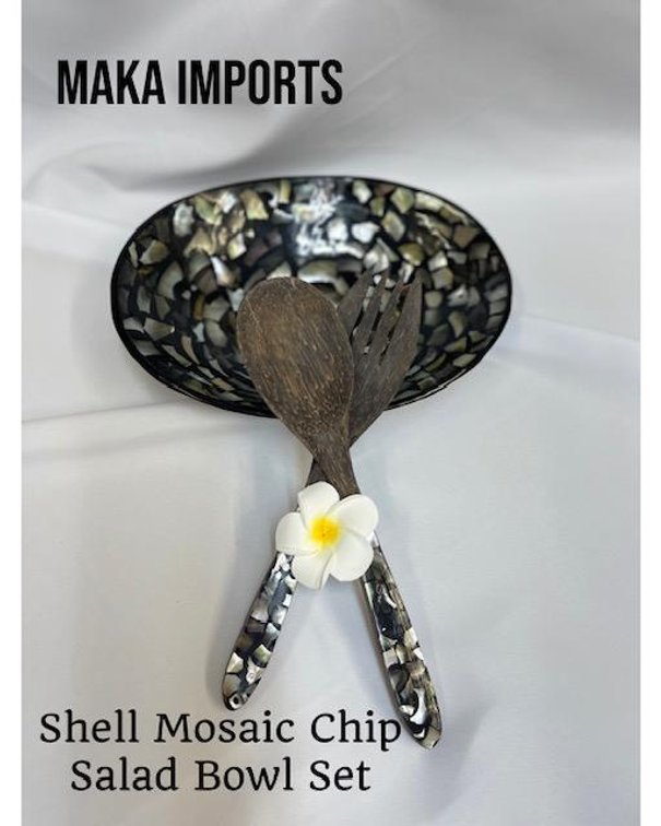 Maka Imports Mosaic Chip / Salad Bowl Set