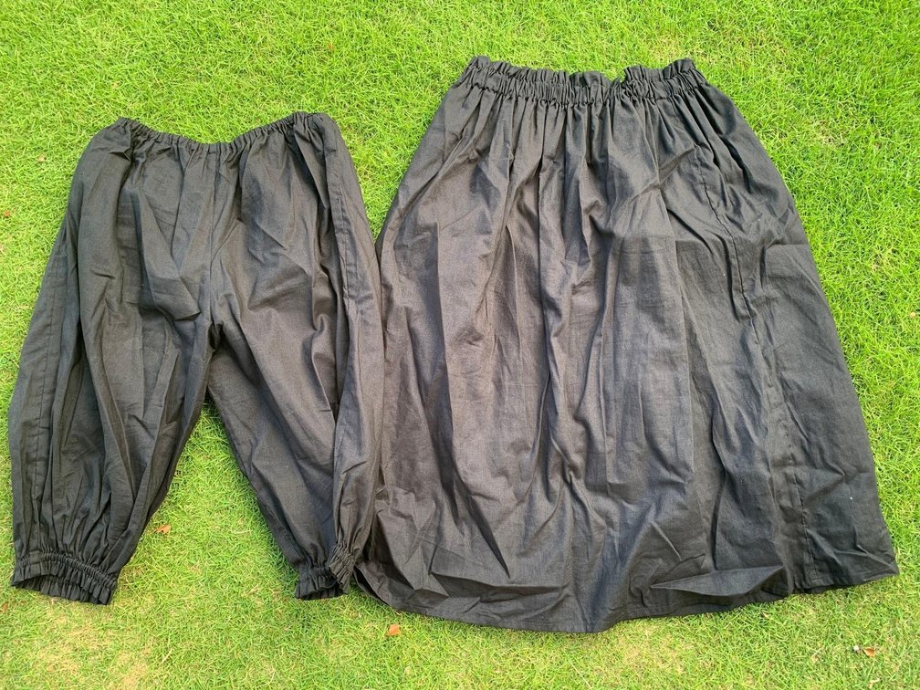 Black Hula Skirt & Matching Pantaloons