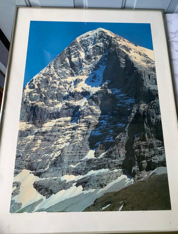 Large Framed Mountain Photograph