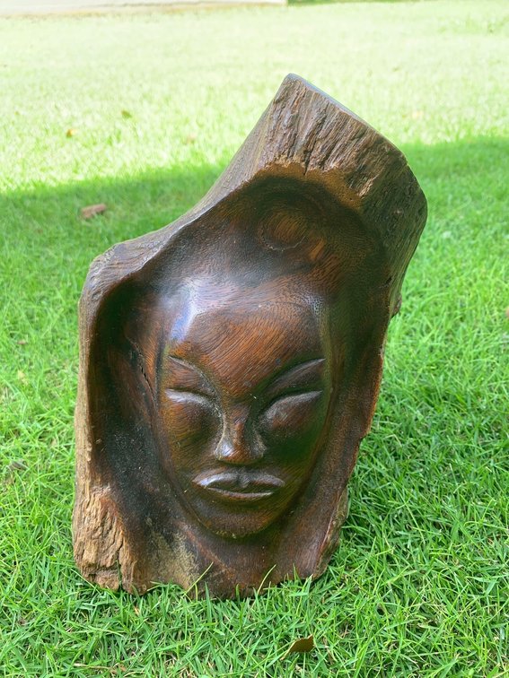 Face Carved Wood Art 