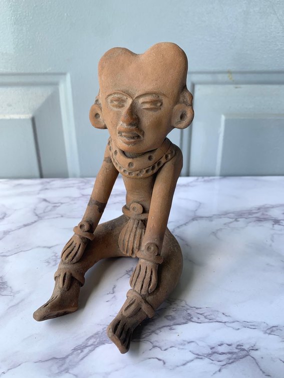 South American Small Seated Figure 
