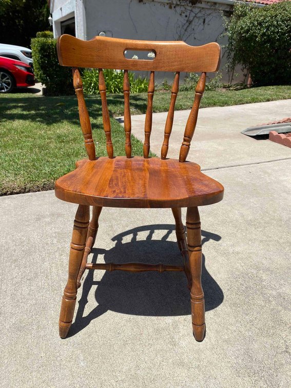 Vintage Wood Chair Made in Yugoslavia