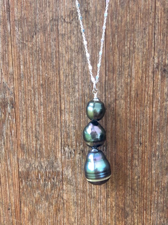 3 Tahitian Pearl Necklace
