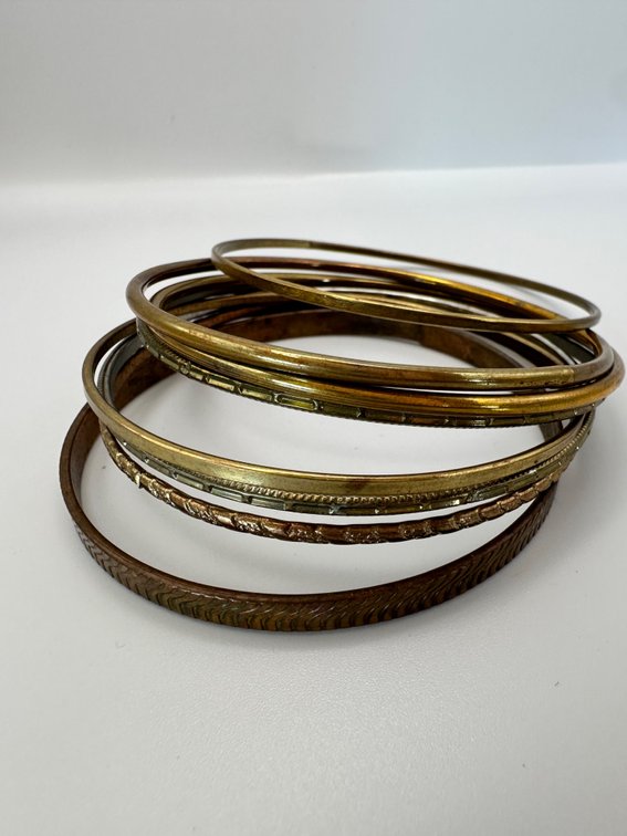 Vintage metal bangles 
