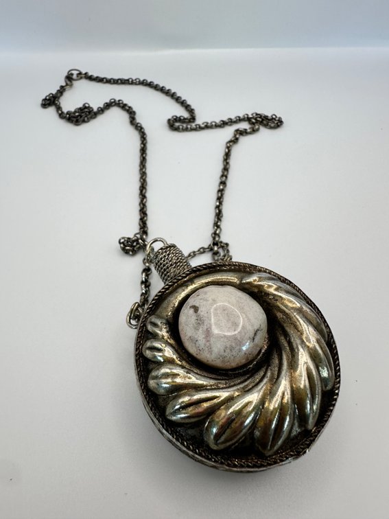 Vintage perfume “poison” bottle necklace