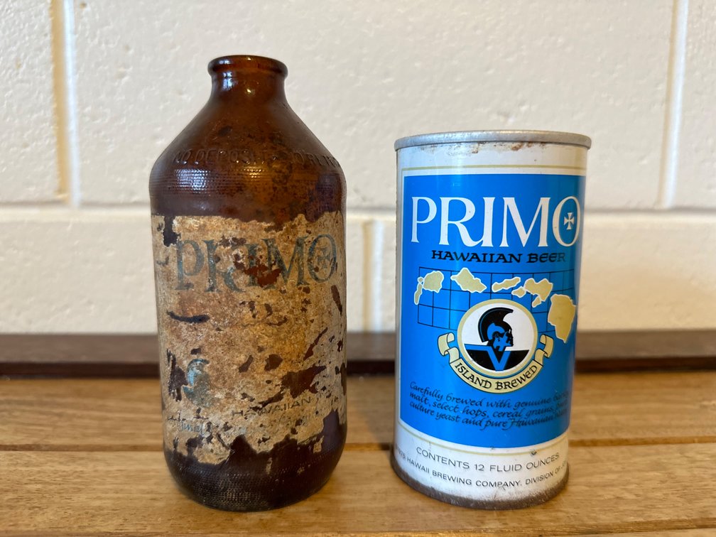 Vintage Primo Can and Bottle