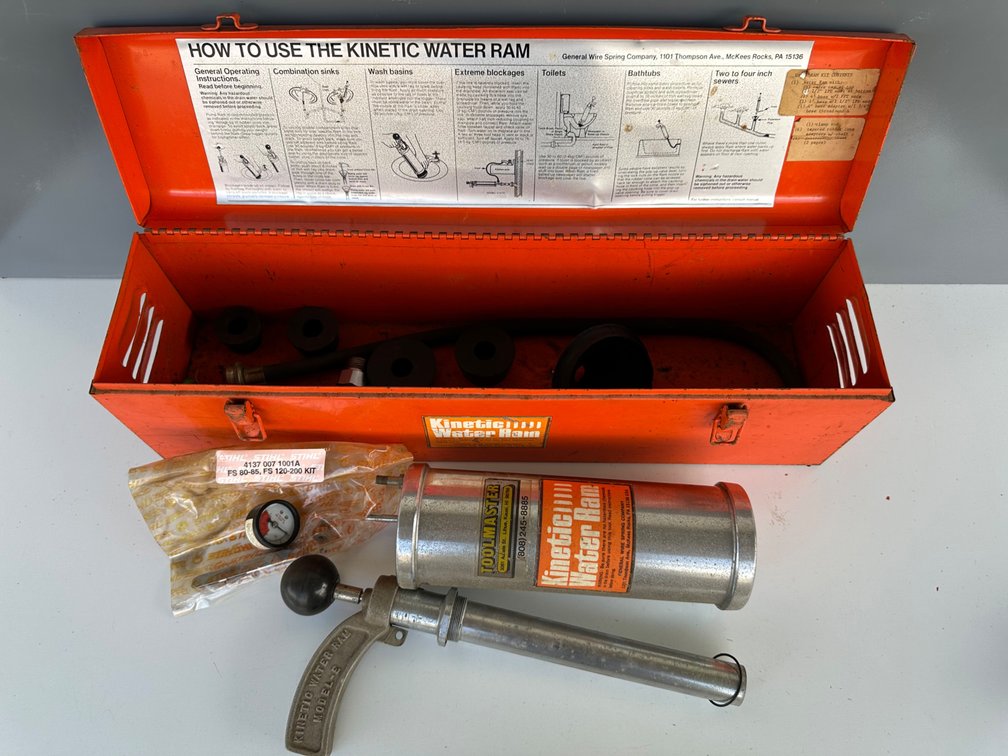 Toolmaster Kinetic Water Ram - Model E with Attachments and Carrier