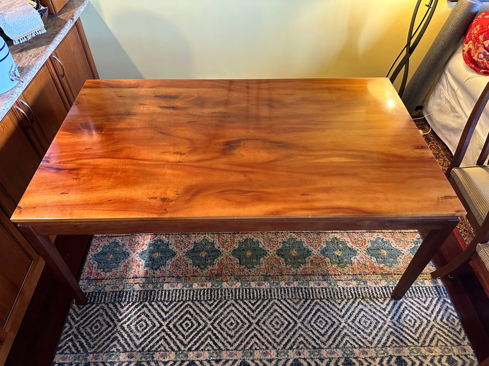 Stunning Solid Koa Wood Dining Table – Approx. 66" x 38" - Elegant Hawaiian Craftsmanship
