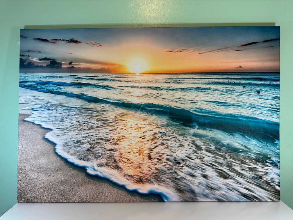 Vibrant Weico Art Beach Scene Wall Art - Approx. 47" x 31.5" - Ready to Hang