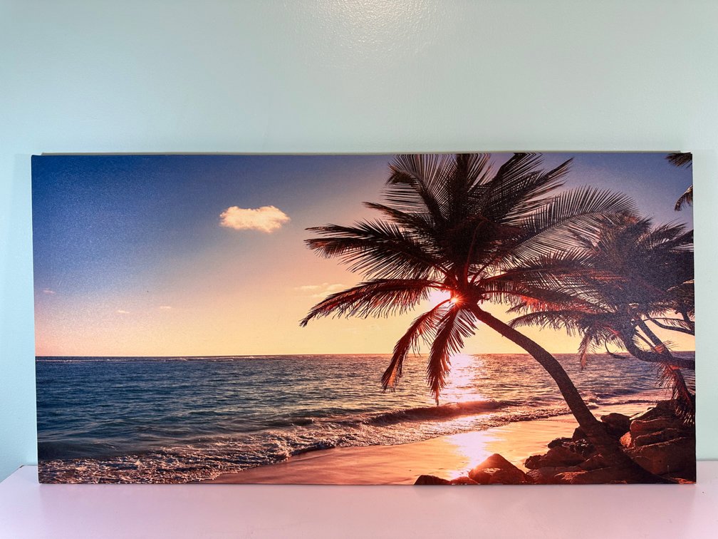 Tranquil Sunset Beach Scene Wall Art – Vibrant Ready-to-Hang