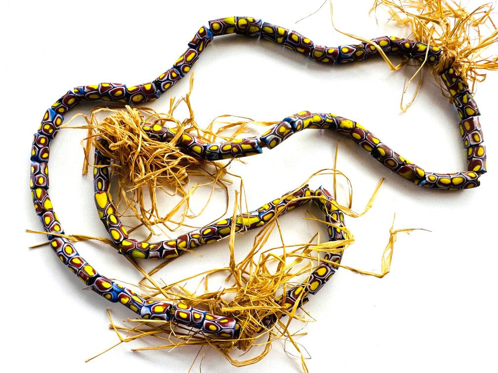 Venetian Millefiori African Trade Beads Necklace - Vibrant and Unique