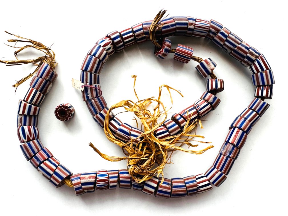 Venetian Millefiori African Trade Bead Necklace