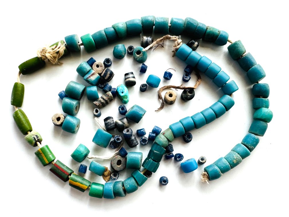 Assorted Glass Beads from Vintage Necklace – Perfect for Jewelry Making