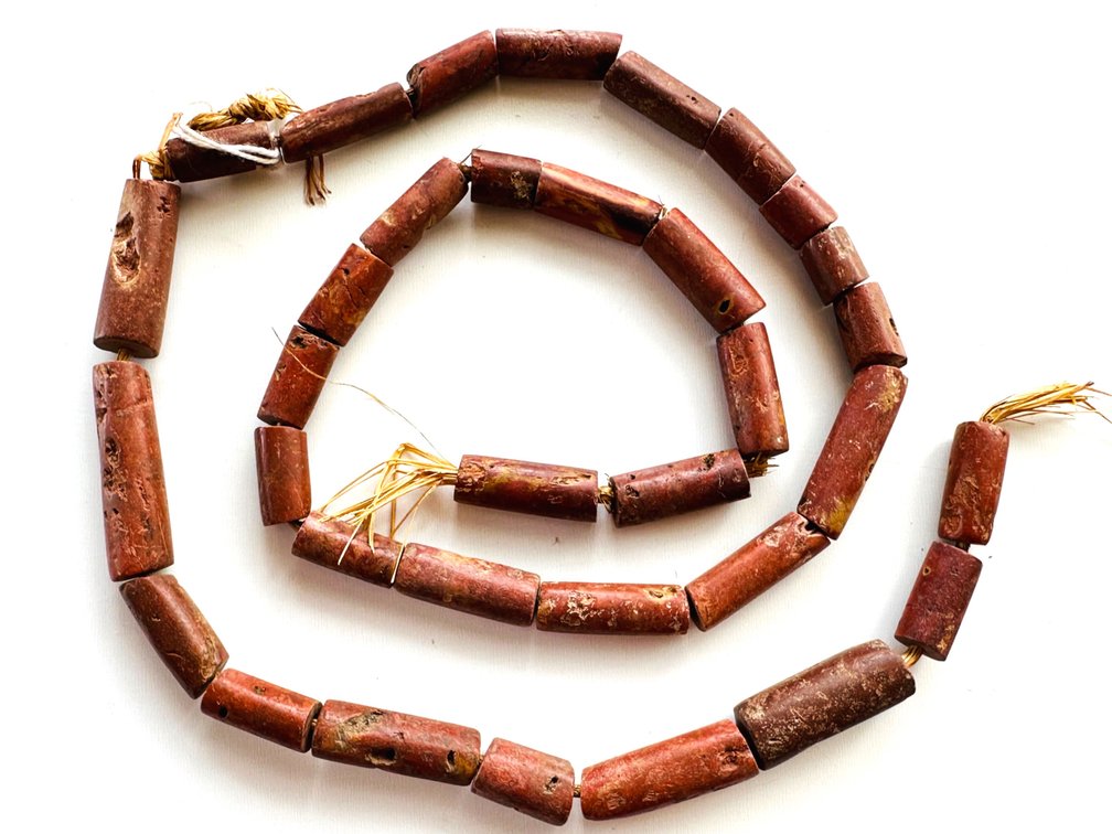 African Bauxite Bead Necklace – Ideal for Restringing