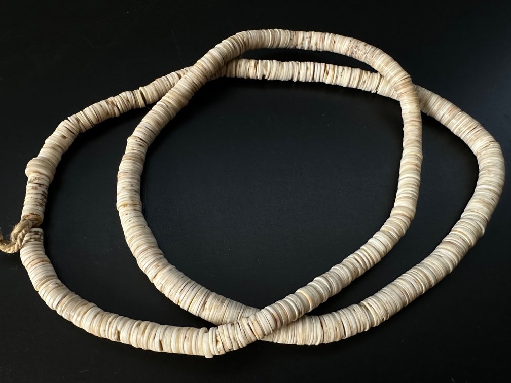 Vintage Natural Disc Shell Bead Necklace