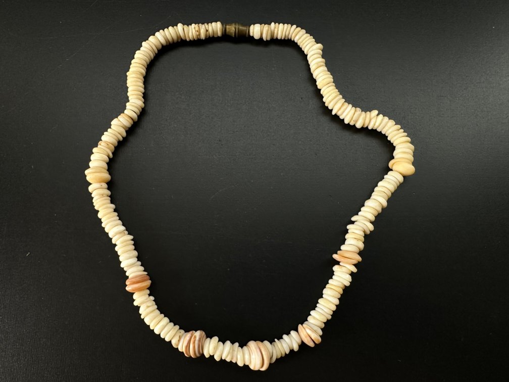 Approx. 7" Natural Stone Bead Necklace - Earth Tones 