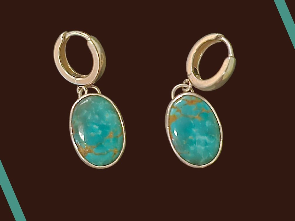 Oro&Plata Metalworks Turquoise earrings