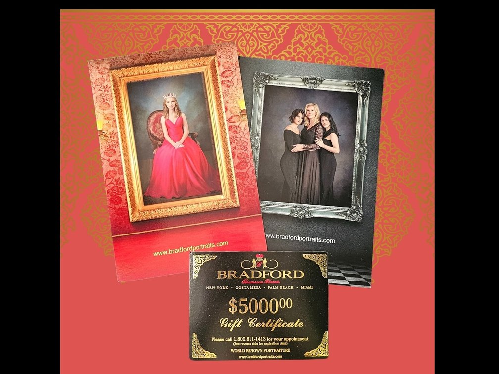 Portrait experience plus a 5 star hotel stay in either New York of Miami