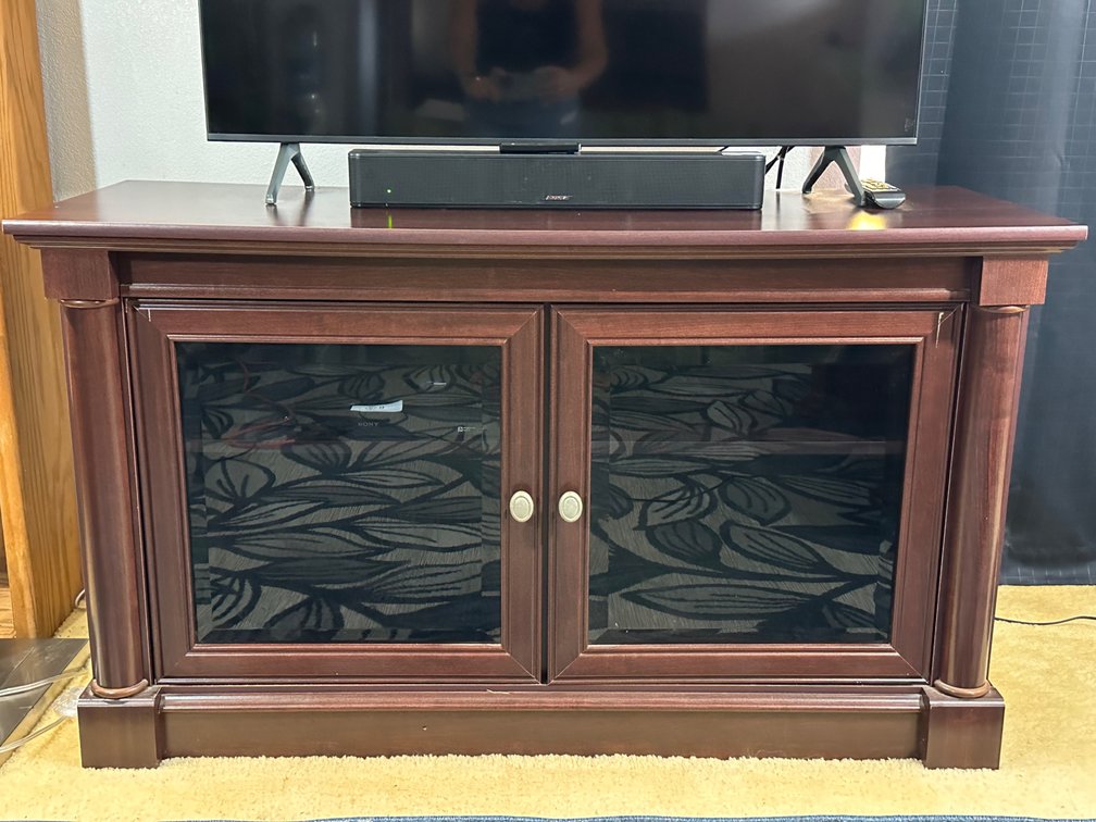 Dark Laminate Entertainment Center - Approx. 49" x 19" x 28.5"