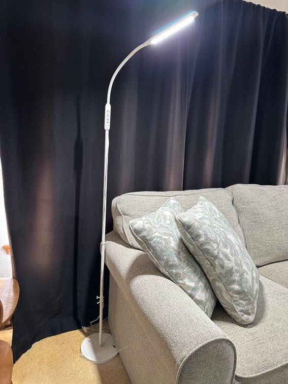 Albrillo Modern Floor Lamp - 3 Light Settings, Dimmable, Sleek Design