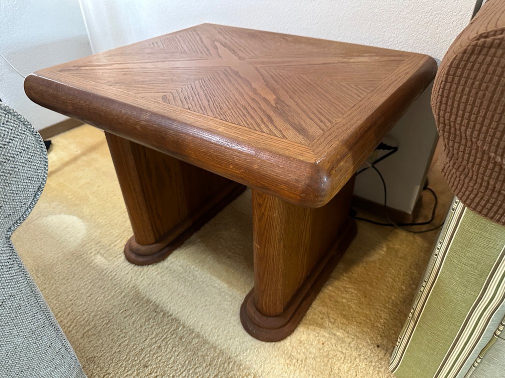 Oak Side Table - Approx. 27" x 22" x 20.5"
