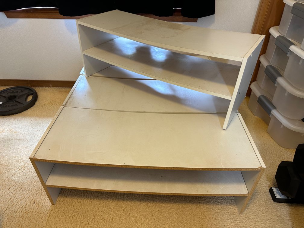 (X's 4) Set of Four Laminate Shelving Units - Ideal for Closets and Storage