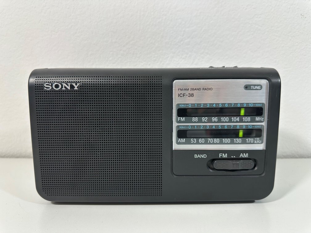Sony AM/FM 2-Band Radio ICF-38 - Compact Portable Radio