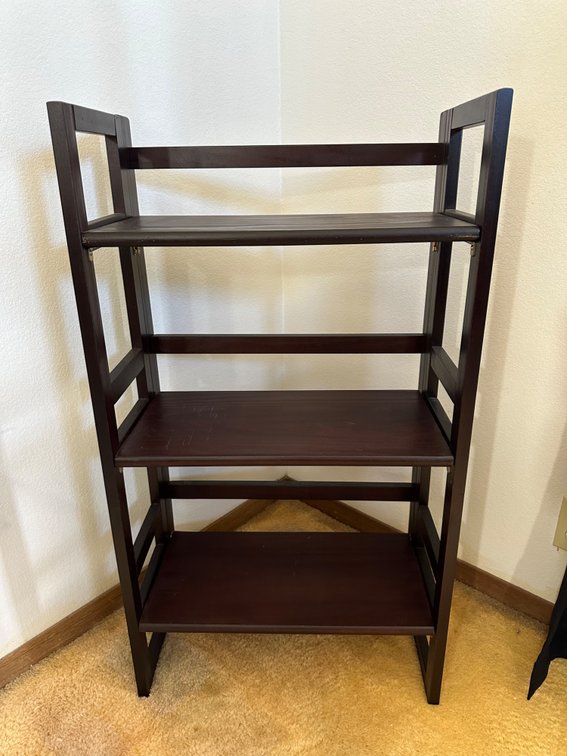Collapsible Three-Shelf Storage Unit - Compact and Practical