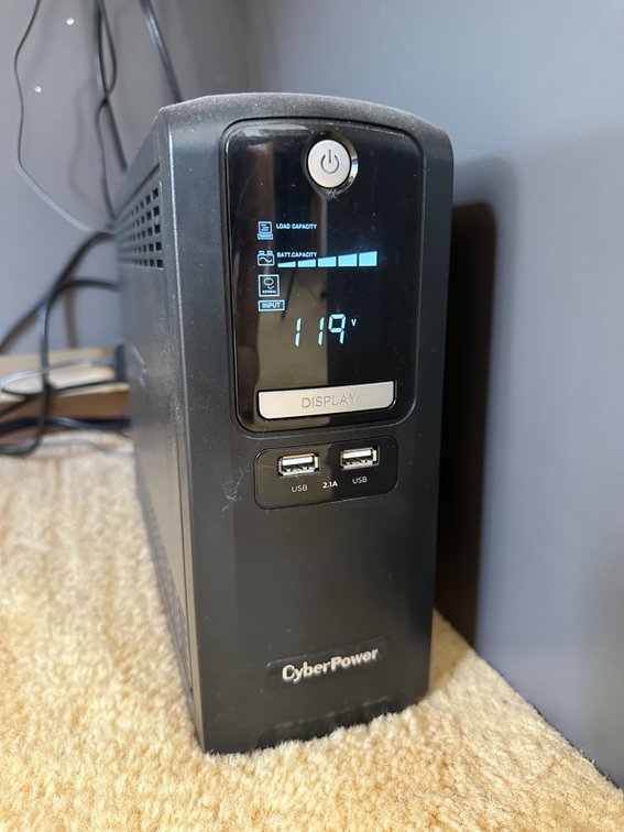 CyberPower 1350 VA AVR UPS with LCD Display & USB Ports – Battery Backup & Surge Protector
