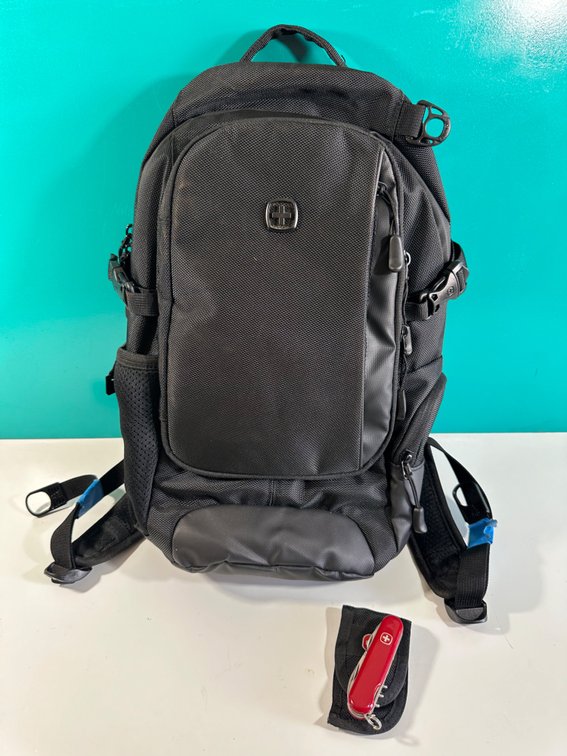 (X's 2) SwissGear Backpack with Swiss Army Knife – Perfect for Backpacking and Outdoor Adventures