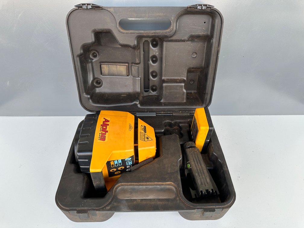 Alpha Pro Shot Laser Level with R7 Pro Shot Receiver and Case
