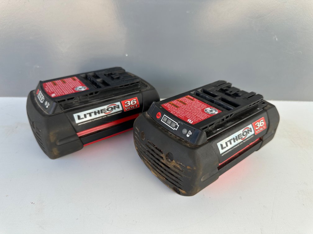 (X's 2) Two Bosch 36V System FatPack Lithium Batteries - Working Condition